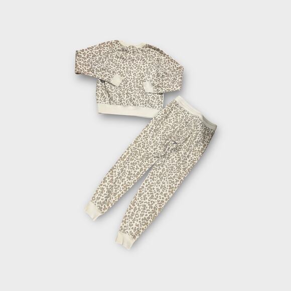 Girls Old Navy Loungewear Cheetah Print 2pc Sweatsuit Size 9 - Picture 6 of 11